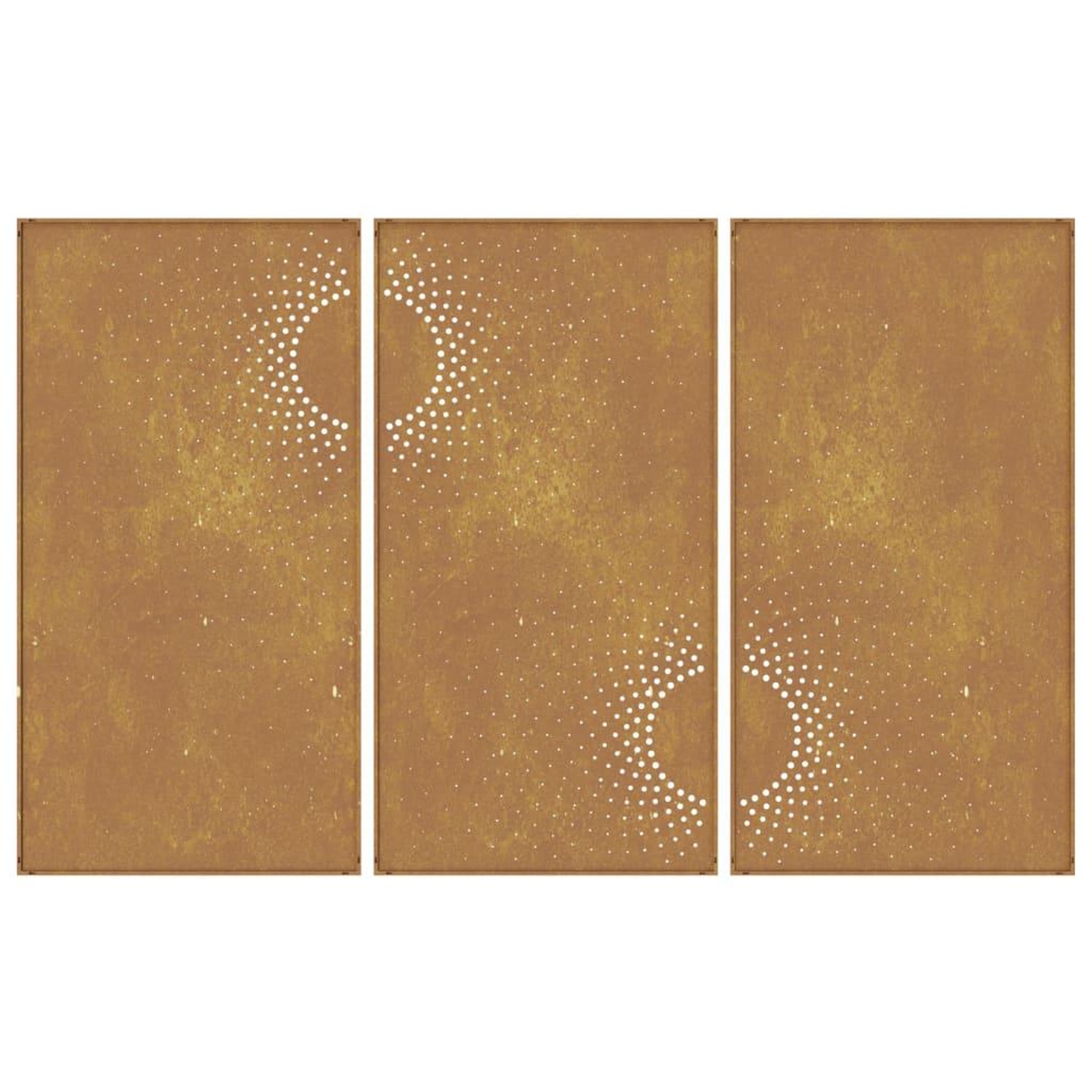 Voir la diapositive 5 : VIDAXL Decorations murales jardin 3 pcs 105x55 cm design du soleil