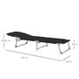 Voir la diapositive 3 : OUTSUNNY Bain de soleil transat pliable dossier réglable multipositions métal et polyester noir