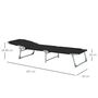 Voir la diapositive 3 : OUTSUNNY Bain de soleil transat pliable dossier réglable multipositions métal et polyester noir