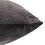 Voir la diapositive 3 : ATMOSPHERA Coussin Déhoussable Velours  Bulle  45x45cm Gris