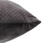 Voir la diapositive 3 : ATMOSPHERA Coussin Déhoussable Velours  Bulle  45x45cm Gris