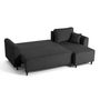 Voir la diapositive 3 : BEST MOBILIER Saphir - canapé d'angle réversible 4 places - convertible avec coffre - en velours côtelé