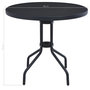 Voir la diapositive 5 : VIDAXL Table de jardin Noir 80 cm Acier et verre