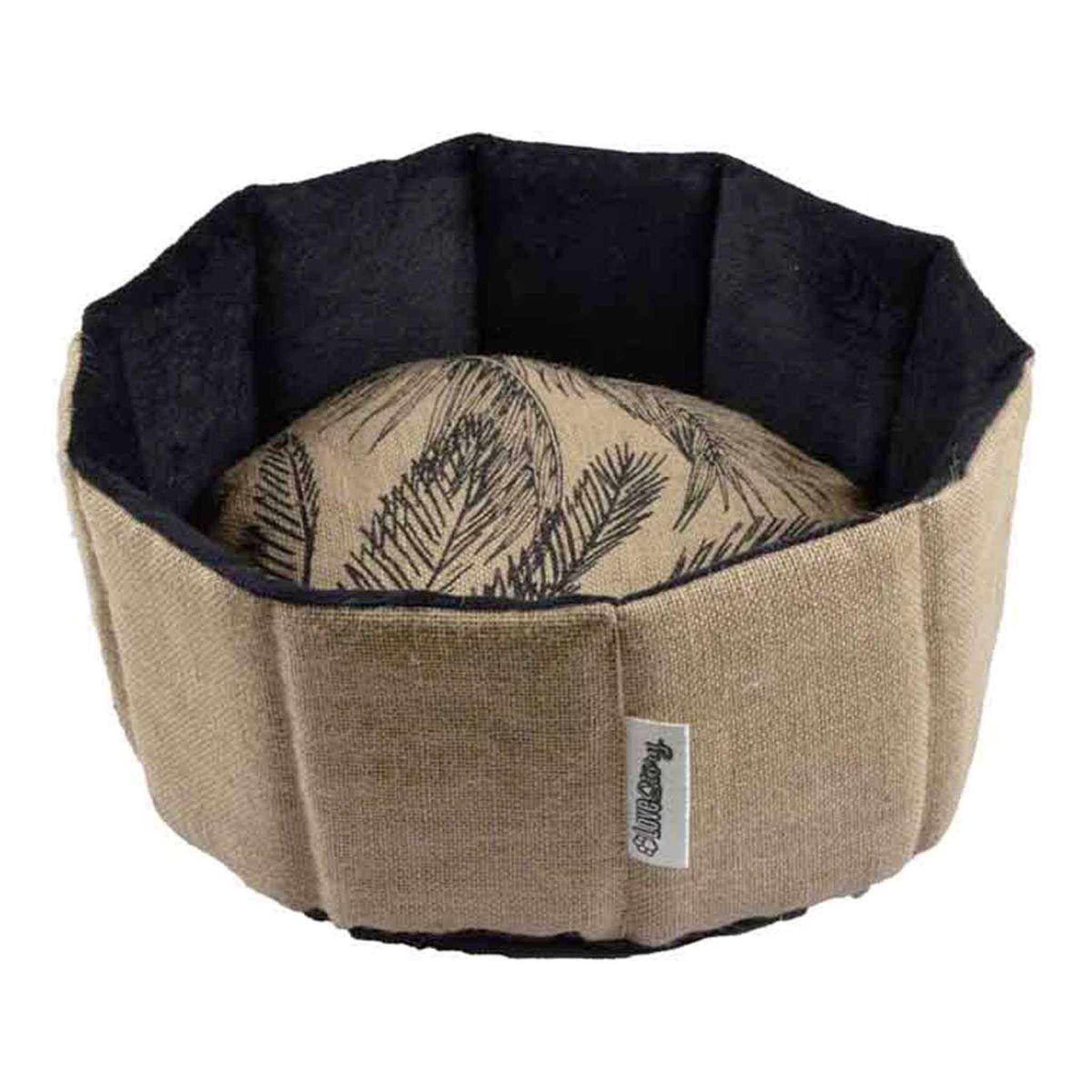 Voir la diapositive 1 : LOVE STORY Panier pour Chien & Chat  Bahia  38cm Beige & Noir