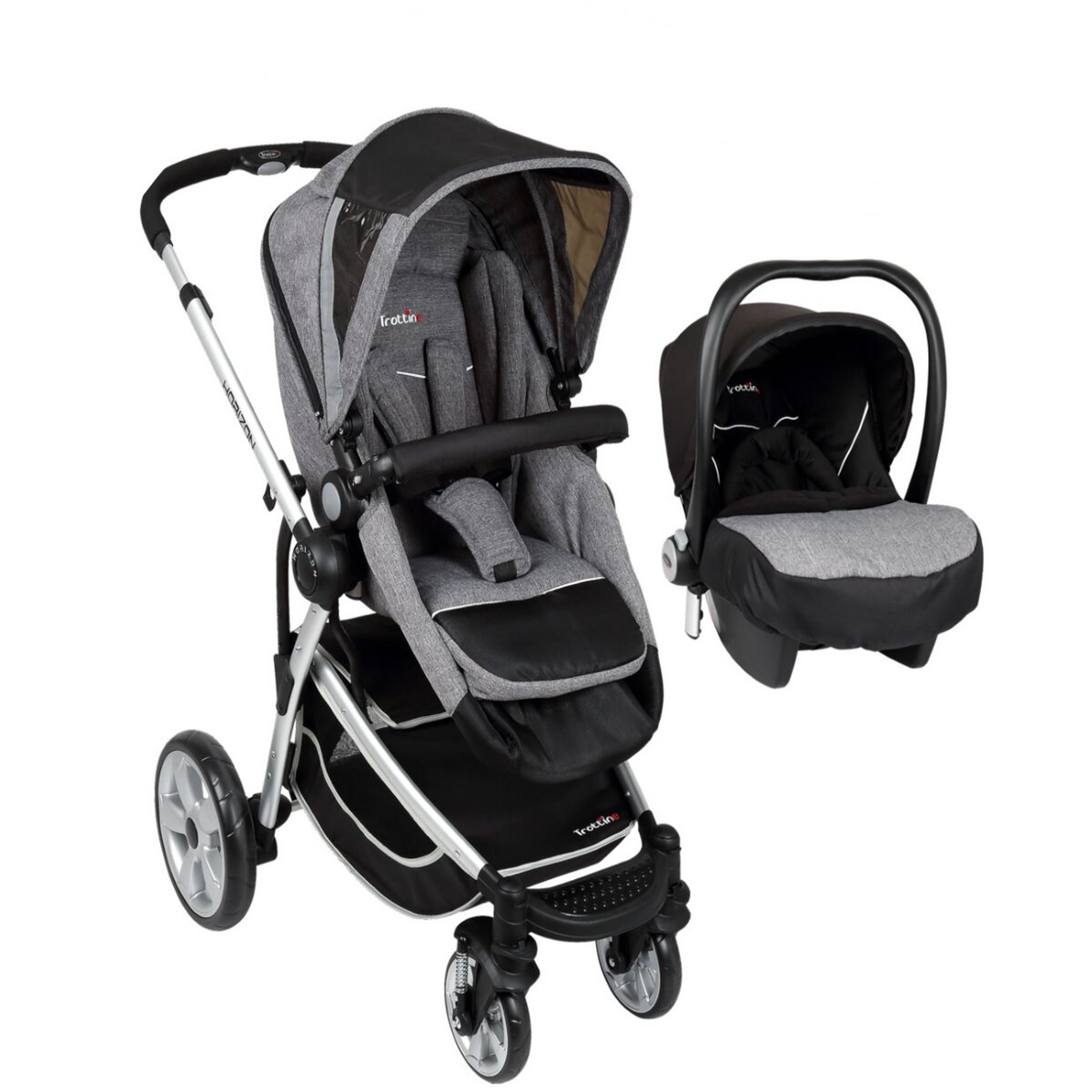 Kinderkraft MOOV Poussette Canne 3 en 1, Trio, Landau Bébé