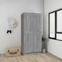 Voir la diapositive 1 : VIDAXL Garde-robe Sonoma gris 82,5x51,5x180 cm Bois d'ingenierie