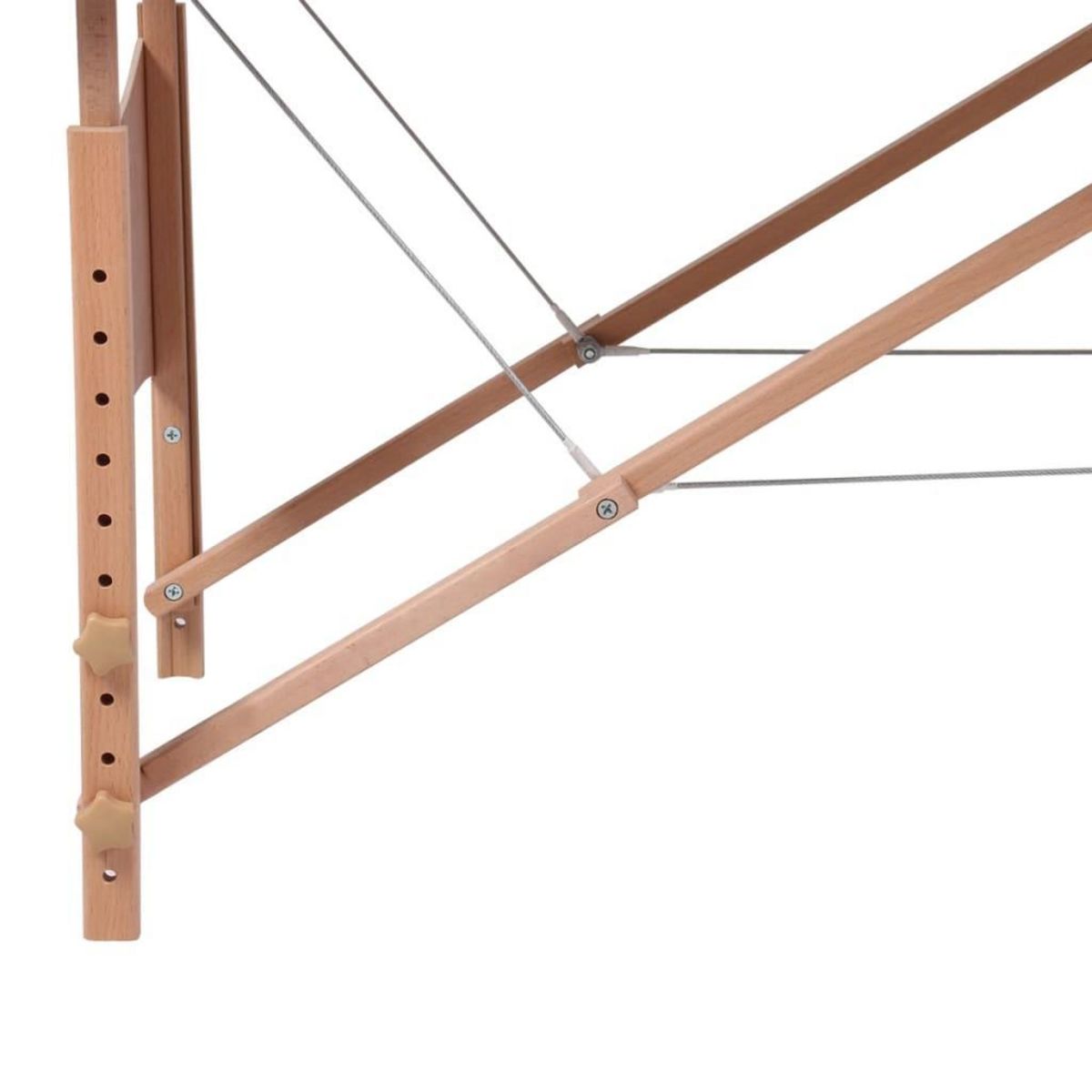 VIDAXL Table pliable de massage Bleu 3 zones avec cadre en bois