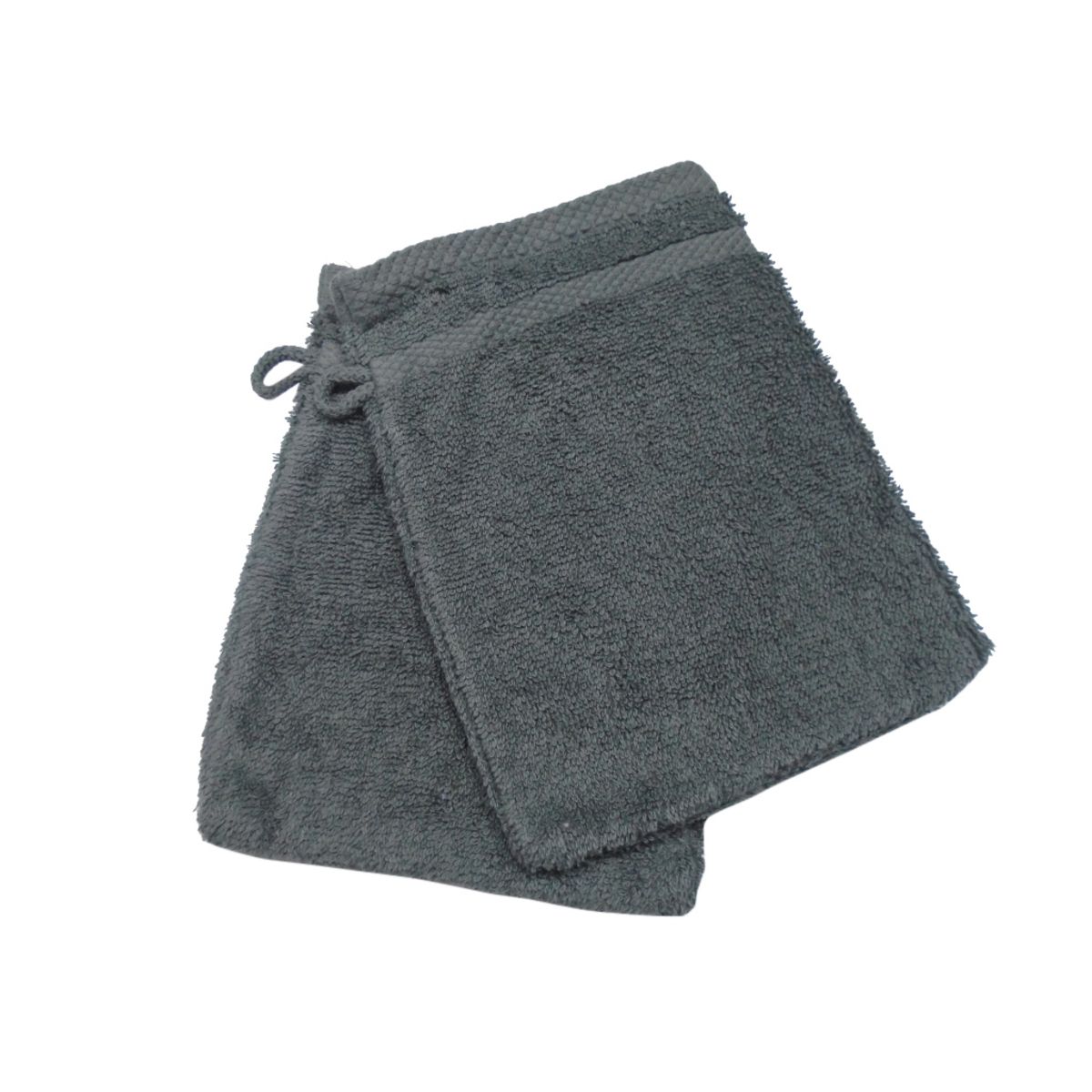 ACTUEL Lot de 2 gants de toilette unis en coton 500 g/m²