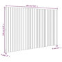 Voir la diapositive 6 : VIDAXL Tete de lit murale Blanc 185x3x110 cm Bois massif de pin
