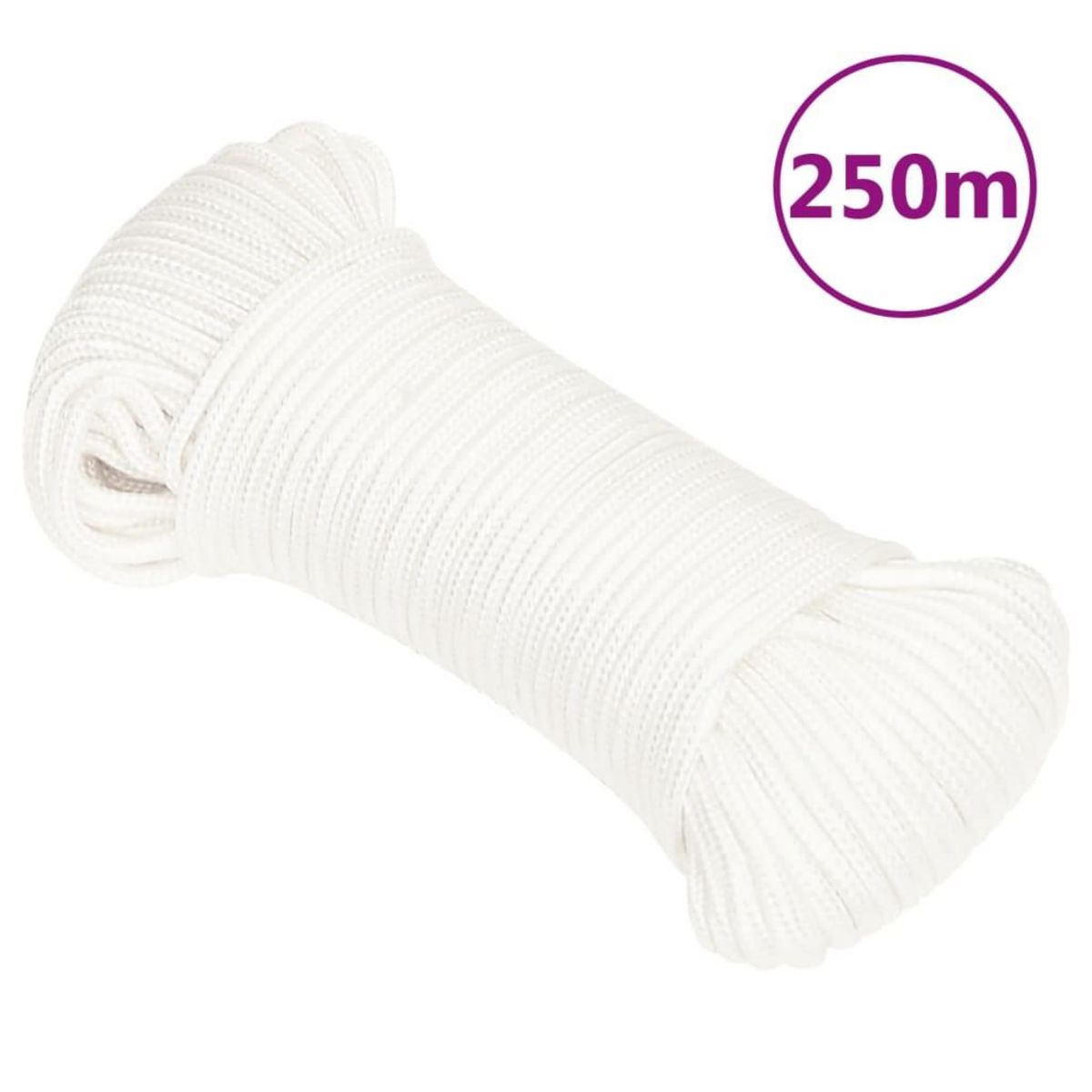 VIDAXL Corde de bateau Blanc complet 5 mm 250 m Polypropylene
