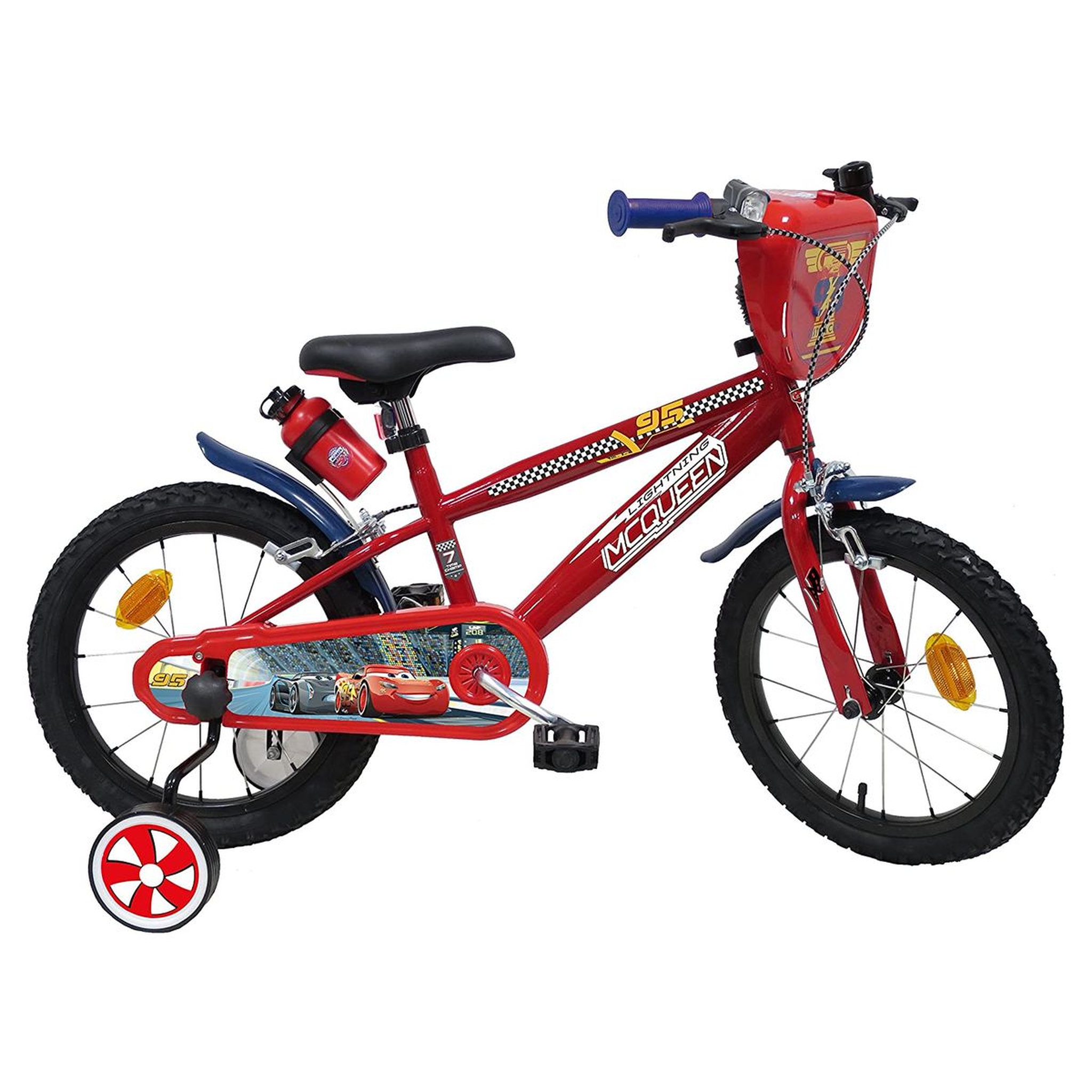 Vélo 16 pouces - Cars + Casque 