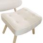 Voir la diapositive 4 : Paris Prix Fauteuil & Pouf Scandinave en Bouclette Lainée  Orle  98cm Crème