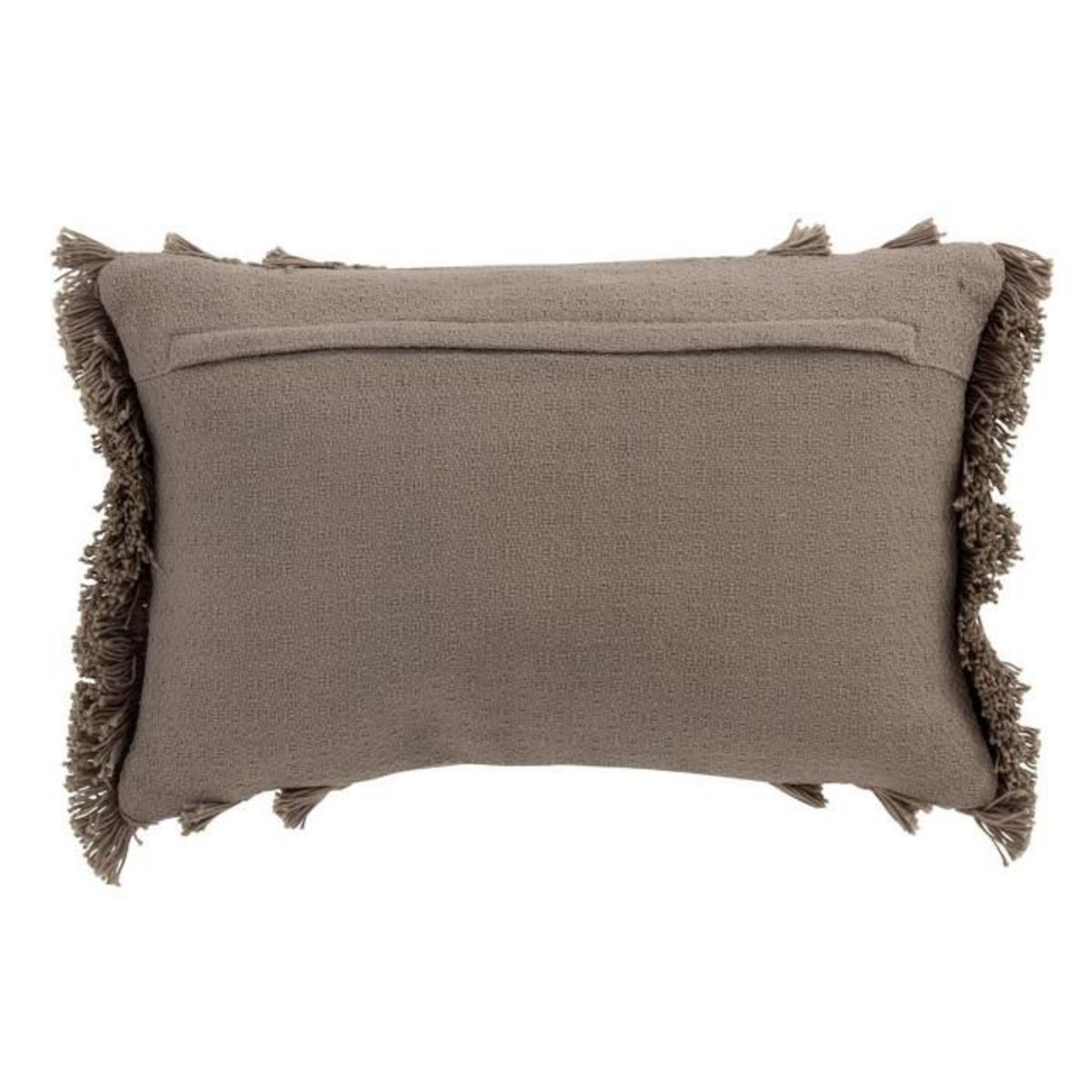 Paris Prix Coussin Déco  Bord Floches  30x45cm Taupe