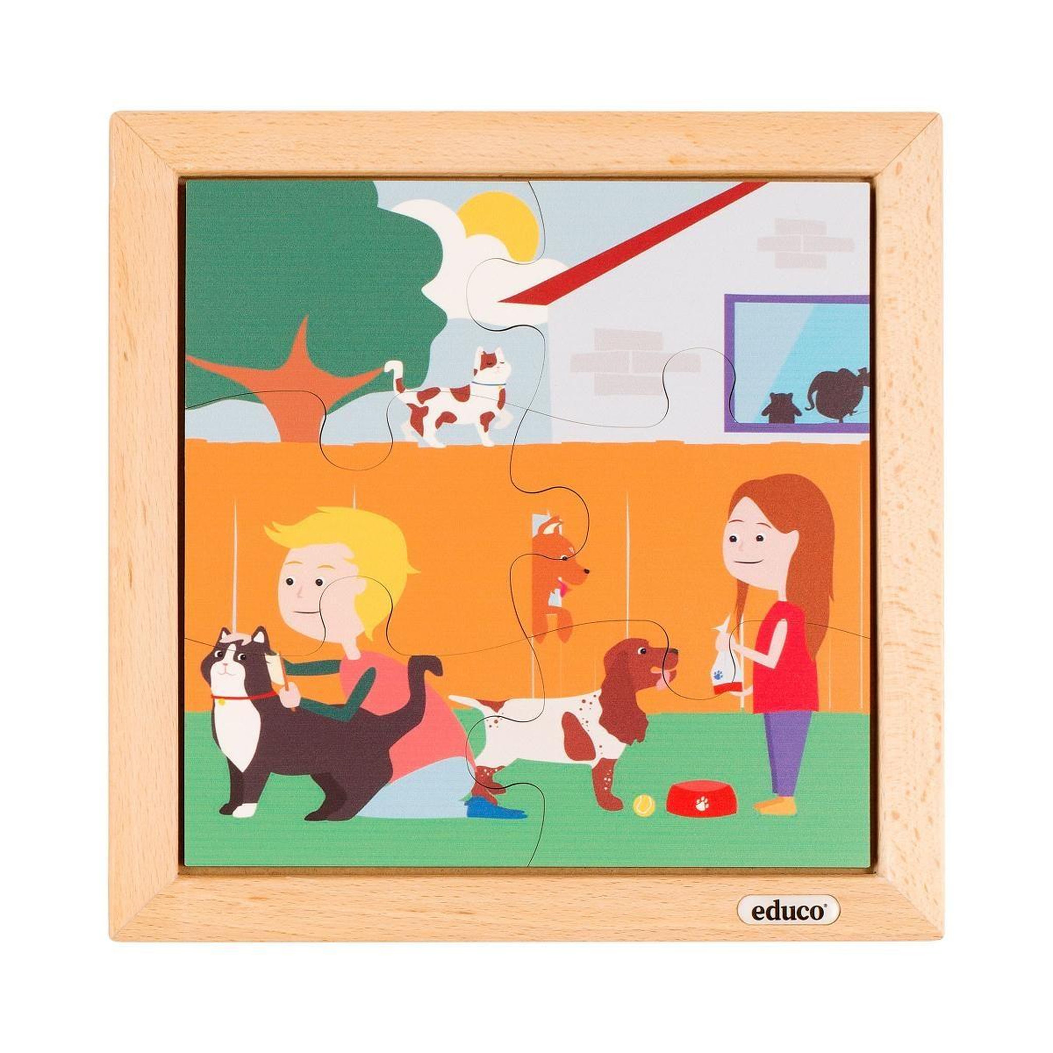 Voir la diapositive 2 : EDUCO Tout-petit - le jardin — 6 pièces de puzzle