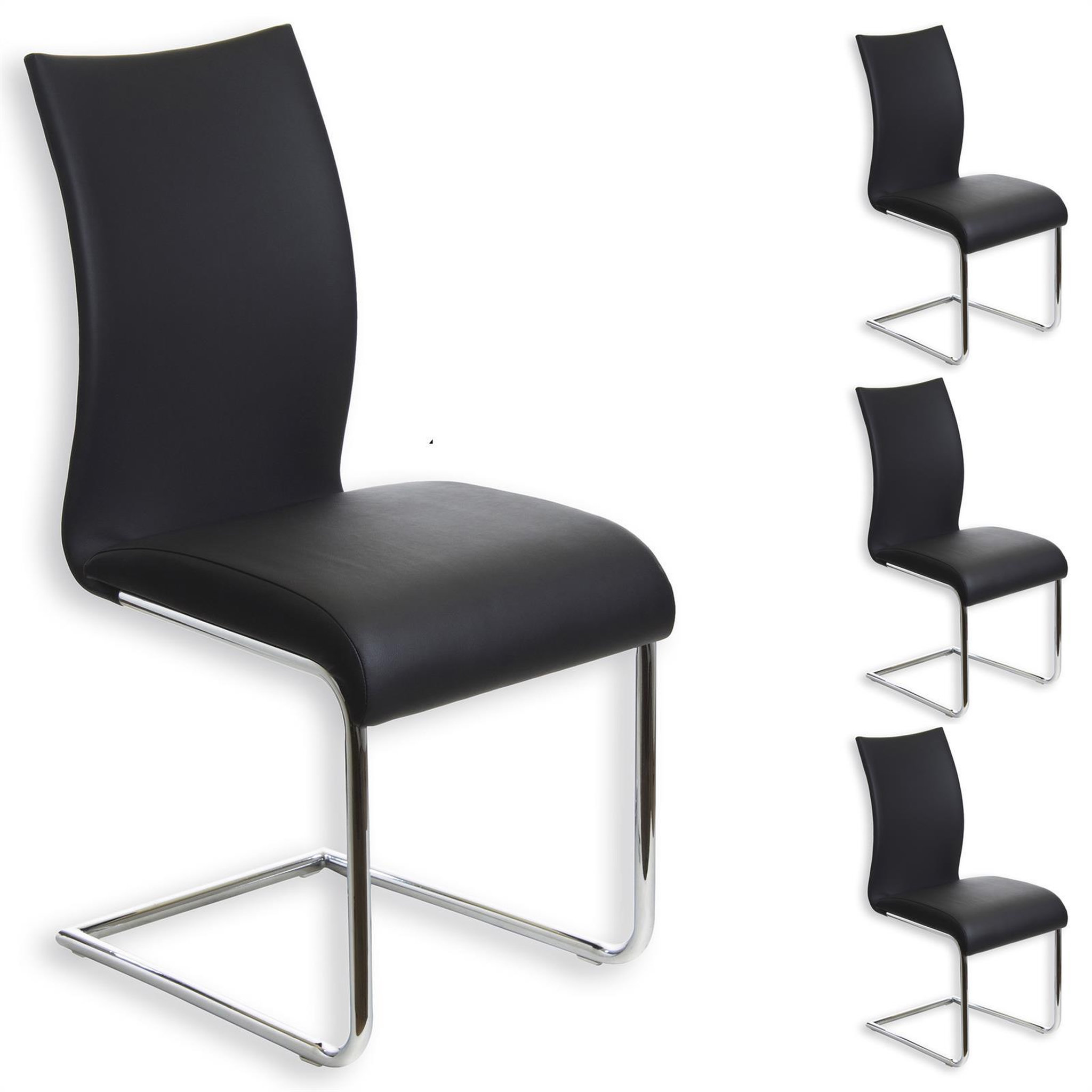 Voir la diapositive 1 : IDIMEX Lot de 4 chaises aladino, en synthétique