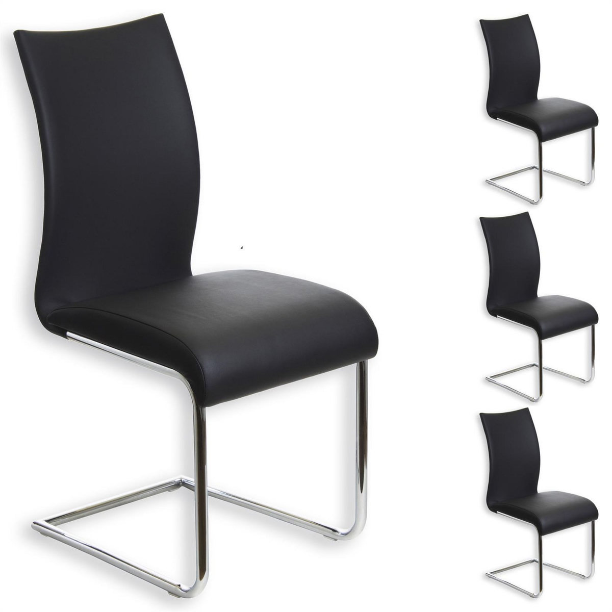 IDIMEX Lot de 4 chaises ALADINO, en synthétique