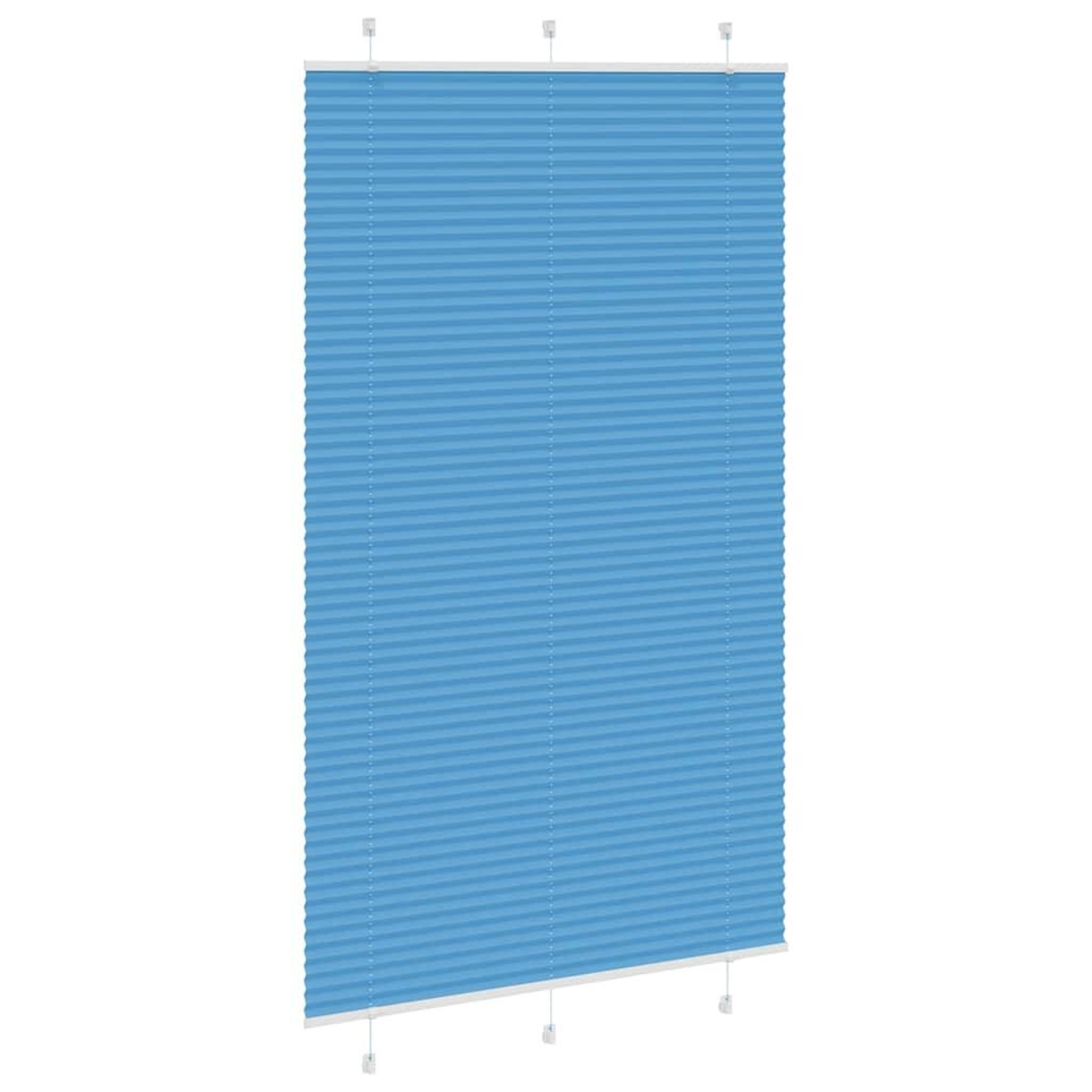 Voir la diapositive 3 : VIDAXL Store plisse bleu 115x200 cm largeur du tissu 114,4cm polyester
