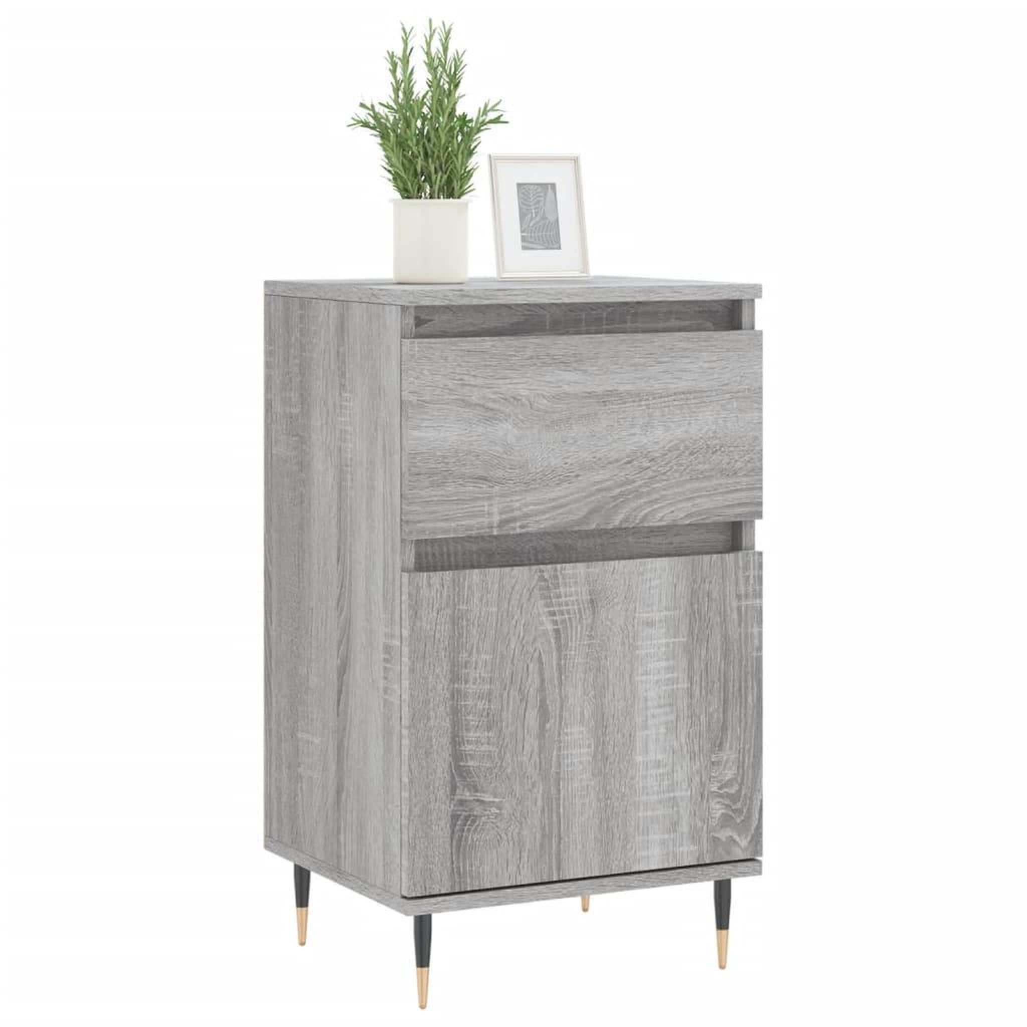 Voir la diapositive 3 : VIDAXL Buffets 2 pcs sonoma gris 40x35x70 cm bois d'ingenierie