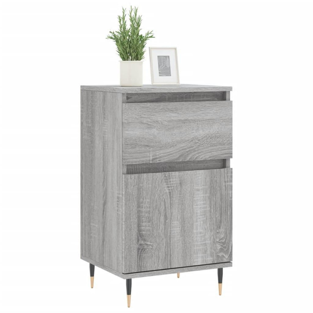 VIDAXL Buffets 2 pcs sonoma gris 40x35x70 cm bois d'ingenierie