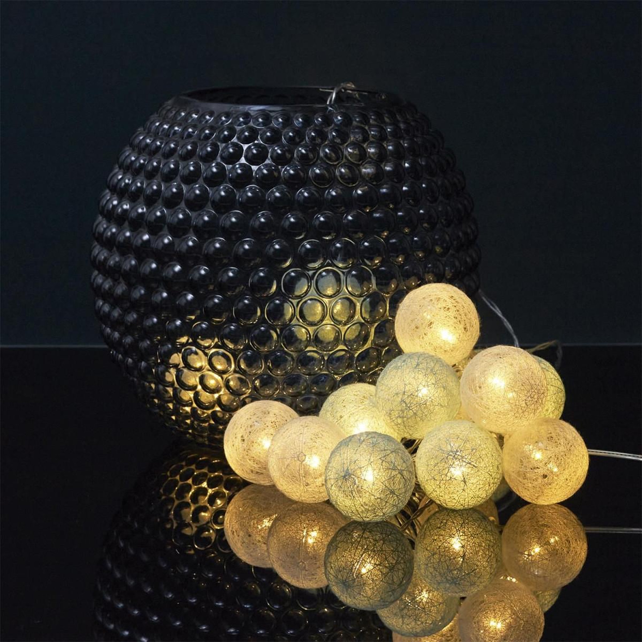 Voir la diapositive 4 : The Home Deco Factory Guirlande lumineuse led  boule  360cm blanc & bleu
