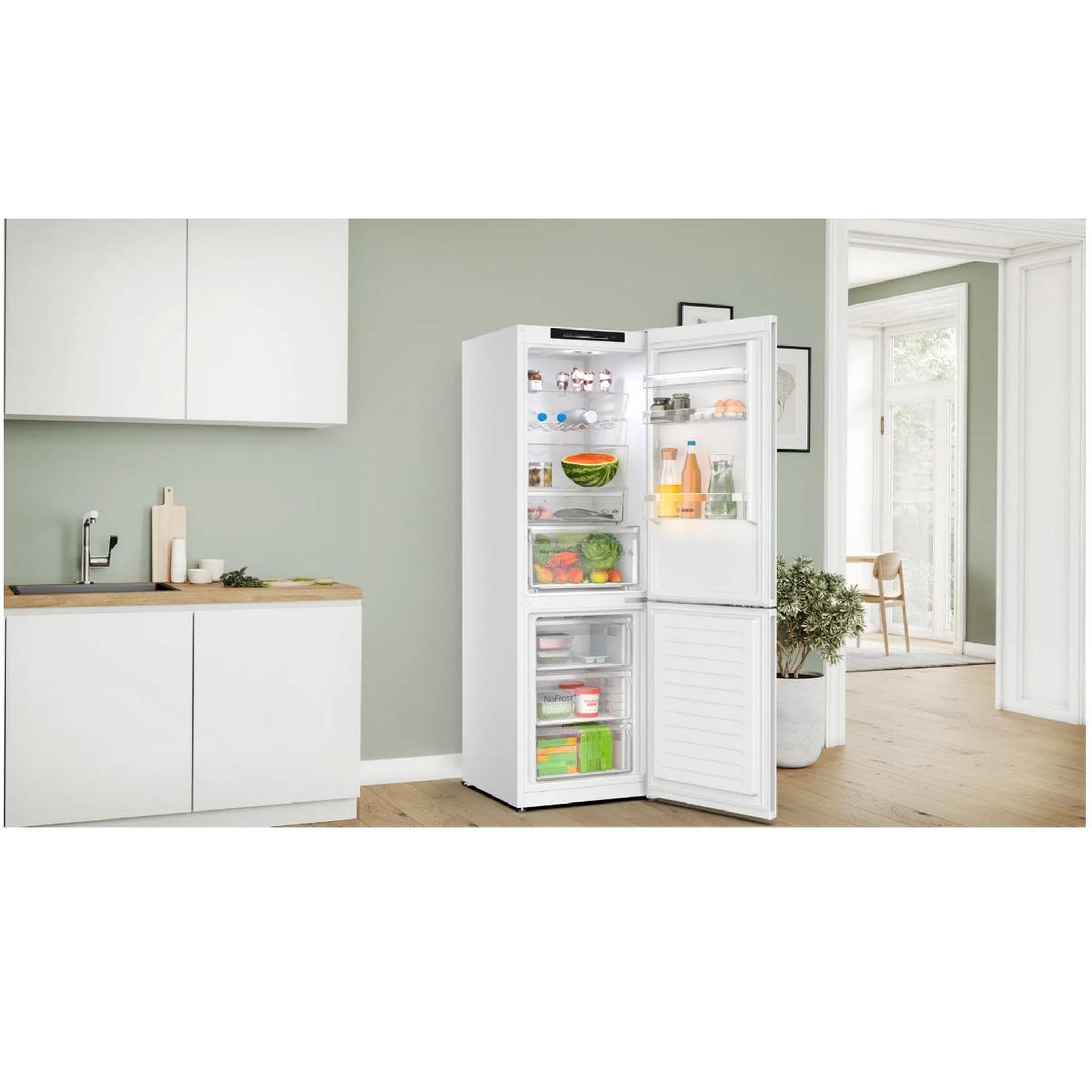 Voir la diapositive 4 : BOSCH Réfrigérateur combiné 60cm 321cm nofrost - KGN362WDF