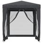 Voir la diapositive 3 : VIDAXL Tente de fete avec 4 parois laterales en maille Anthracite 2x2m