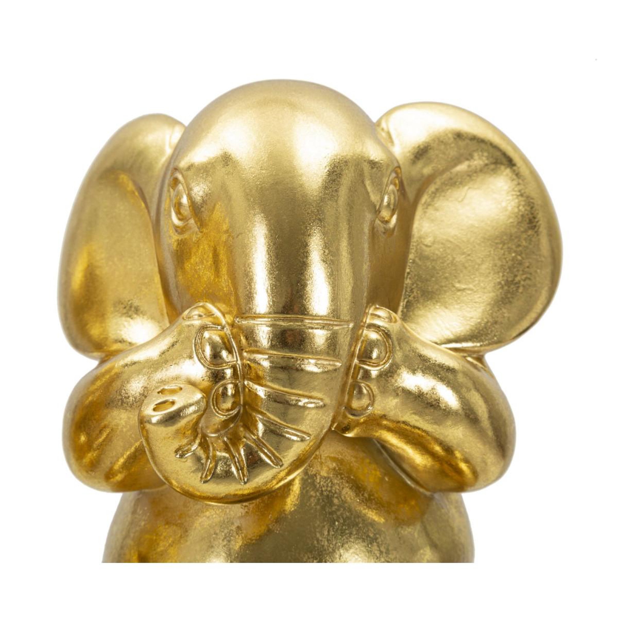 Voir la diapositive 5 : Paris Prix Lot de 3 statuettes en résine  éléphants  20cm or