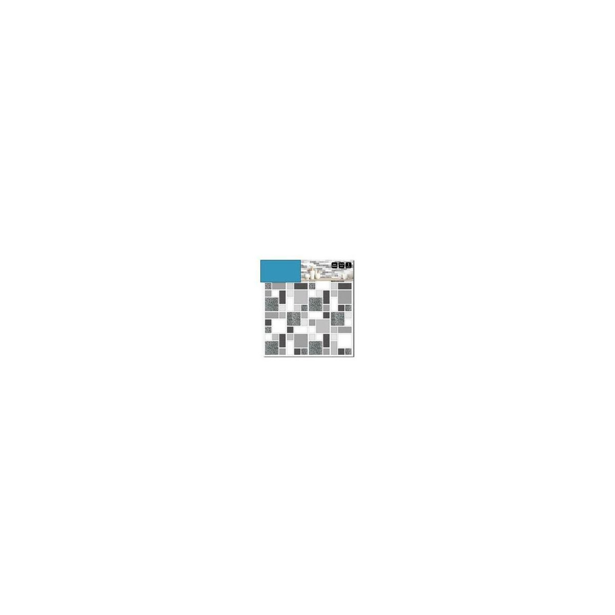 Voir la diapositive 2 : Stick'n Look Sticker carré déco  shine  25x25cm gris