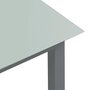 VIDAXL Table de jardin Gris clair 150x90x74 cm Aluminium et verre