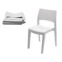 Voir la diapositive 2 : IPAE-PROGARDEN Chaise PVC blanche Intérieur/extérieur empilable et démontable 50x51xH82cm PRO
