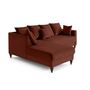 Voir la diapositive 3 : BEST MOBILIER Flamingo - canapé d'angle gauche 4 places convertible en velours