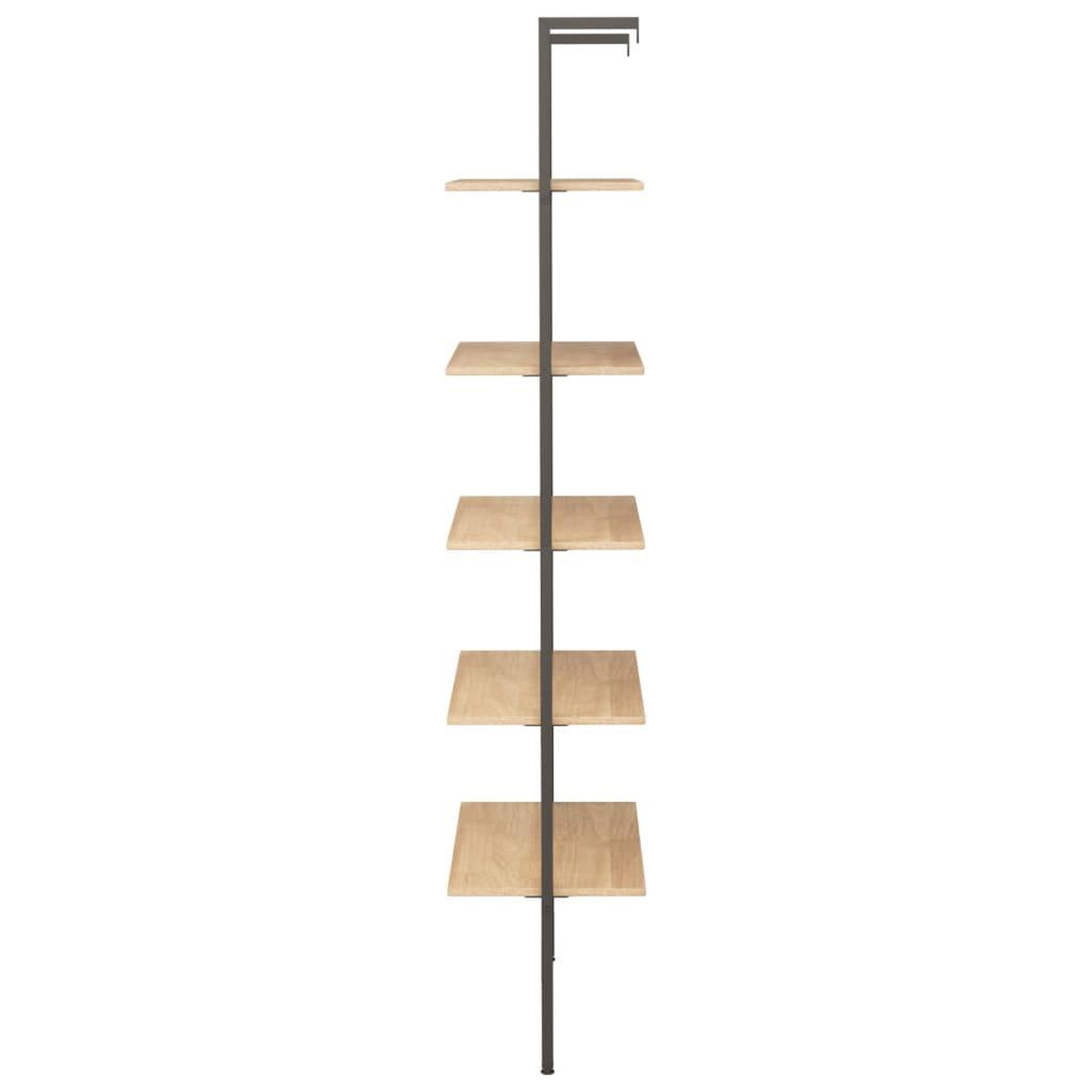 Voir la diapositive 4 : VIDAXL Etagere inclinee a 5 niveaux Marron clair et noir 64x35x185cm