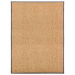 VIDAXL Paillasson lavable Creme 90x120 cm