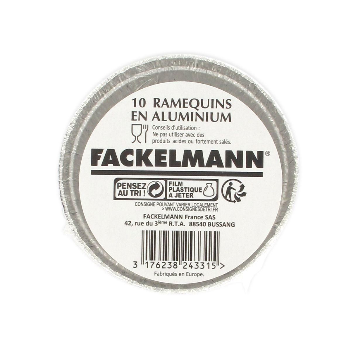 Fackelmann Lot de 10 ramequins en aluminium 4 x 9 cm Fackelmann