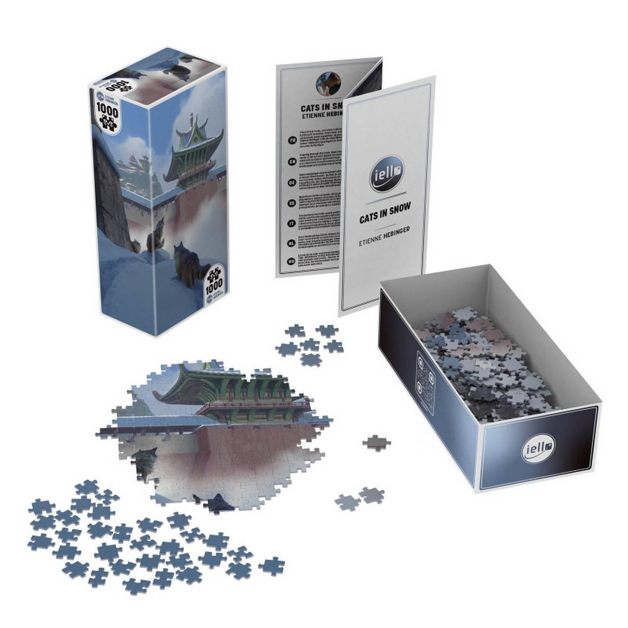 Voir la diapositive 3 : Iello Puzzle 1000 pièces : chats dans la neige