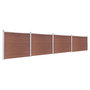 Voir la diapositive 2 : VIDAXL Ensemble de panneau de cloture WPC 699x146 cm Marron