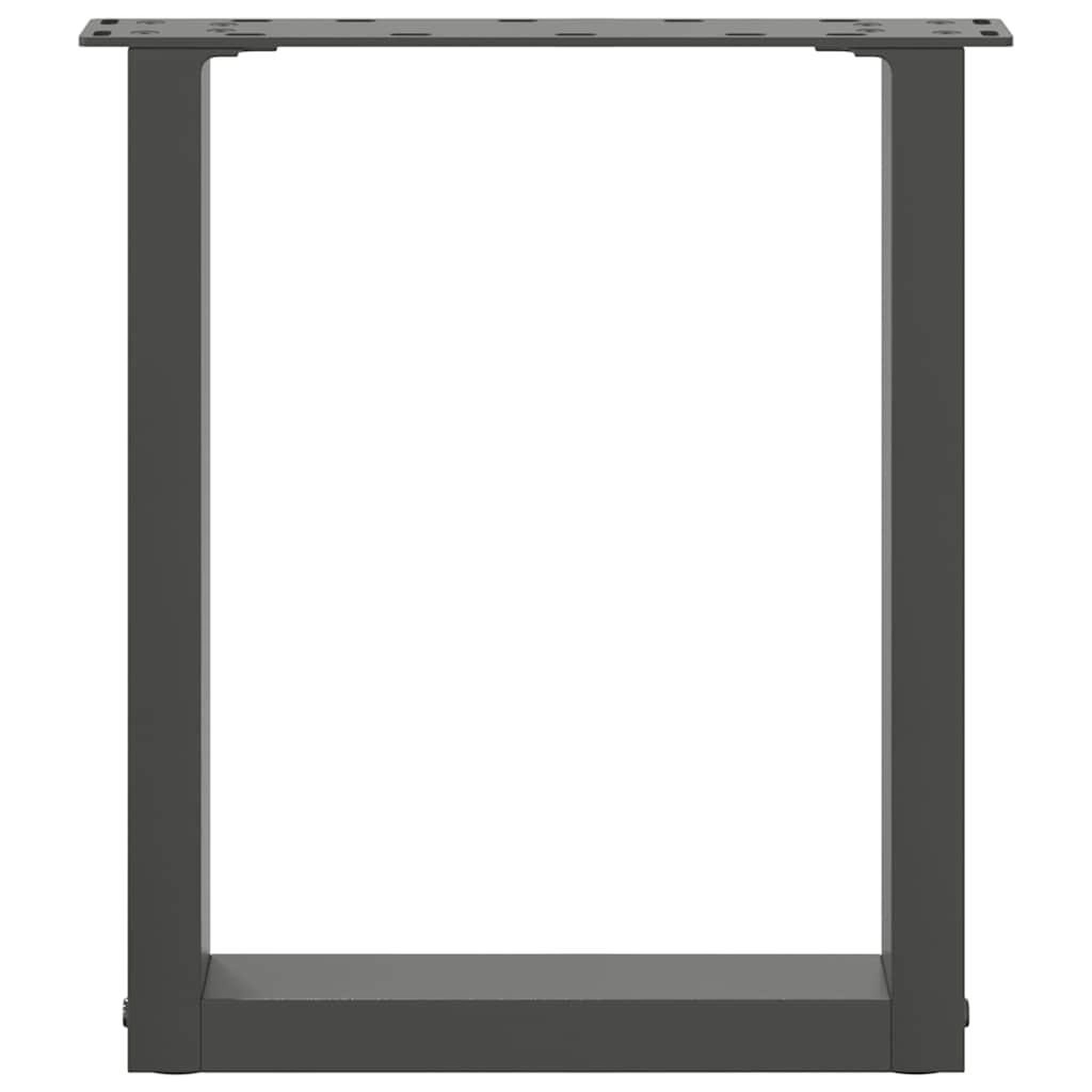 Voir la diapositive 5 : VIDAXL Pieds de table basse forme de U 2 pcs anthracite 38x(42-43) cm
