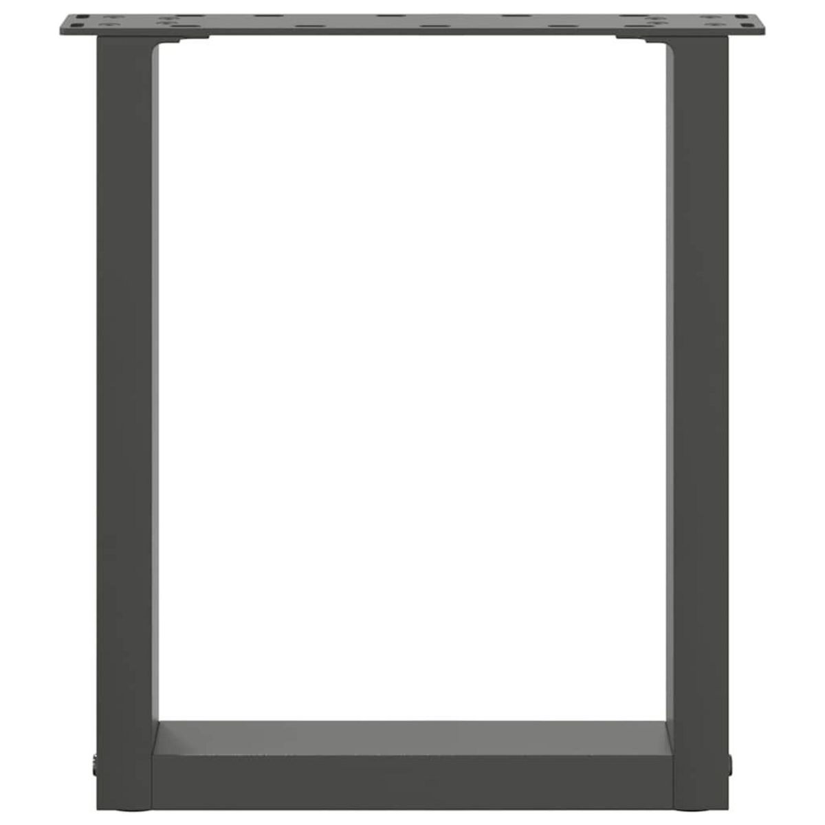 VIDAXL Pieds de table basse forme de U 2 pcs anthracite 38x(42-43) cm