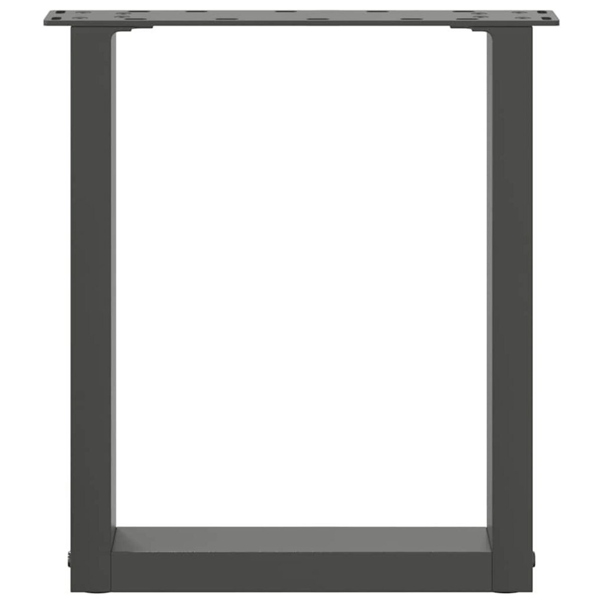 VIDAXL Pieds de table basse forme de U 2 pcs anthracite 38x(42-43) cm