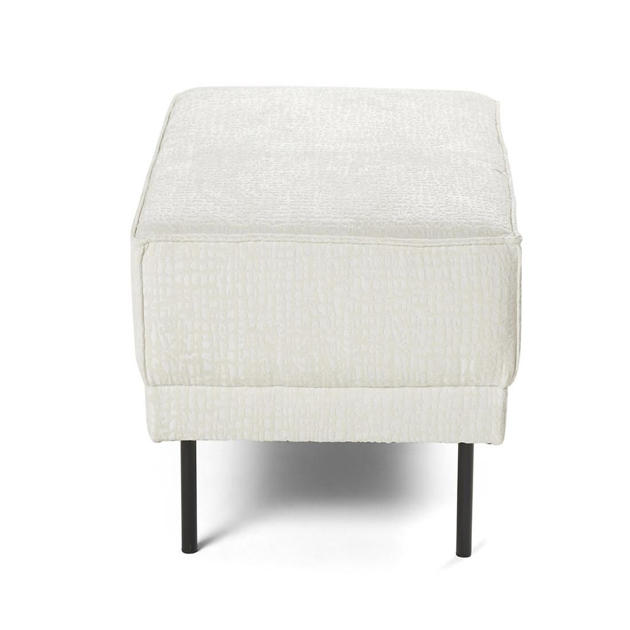 Voir la diapositive 4 : LISA DESIGN Charlie - pouf - pieds hauts - en tissu velours relief