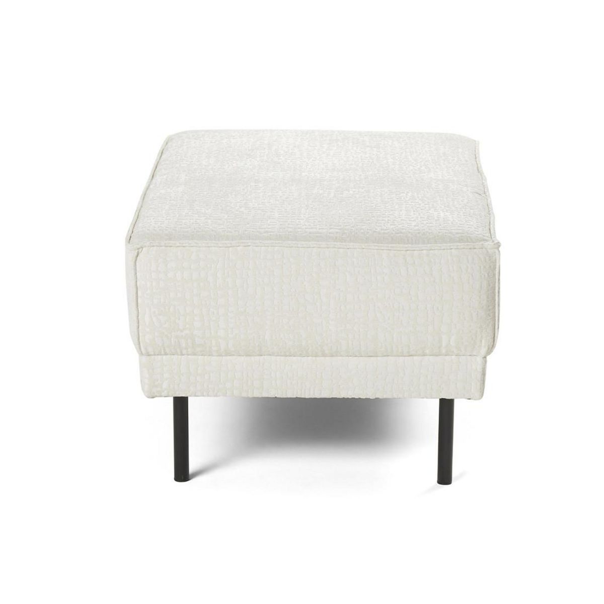 LISA DESIGN Charlie - pouf - pieds hauts - en tissu velours relief