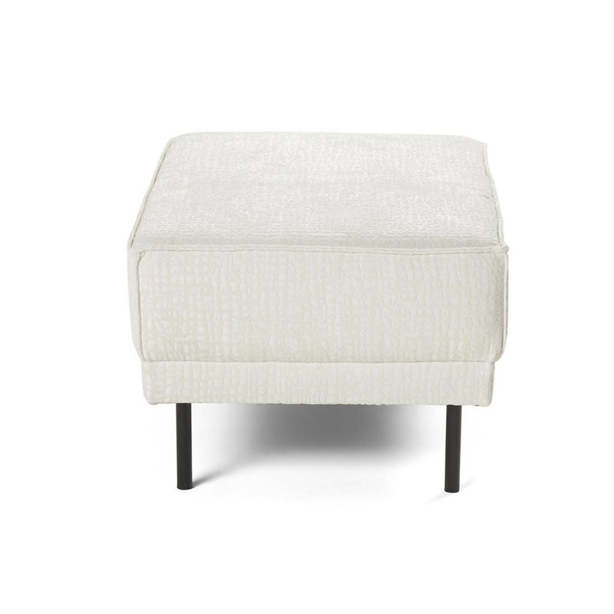 LISA DESIGN Charlie - pouf - pieds hauts - en tissu velours relief