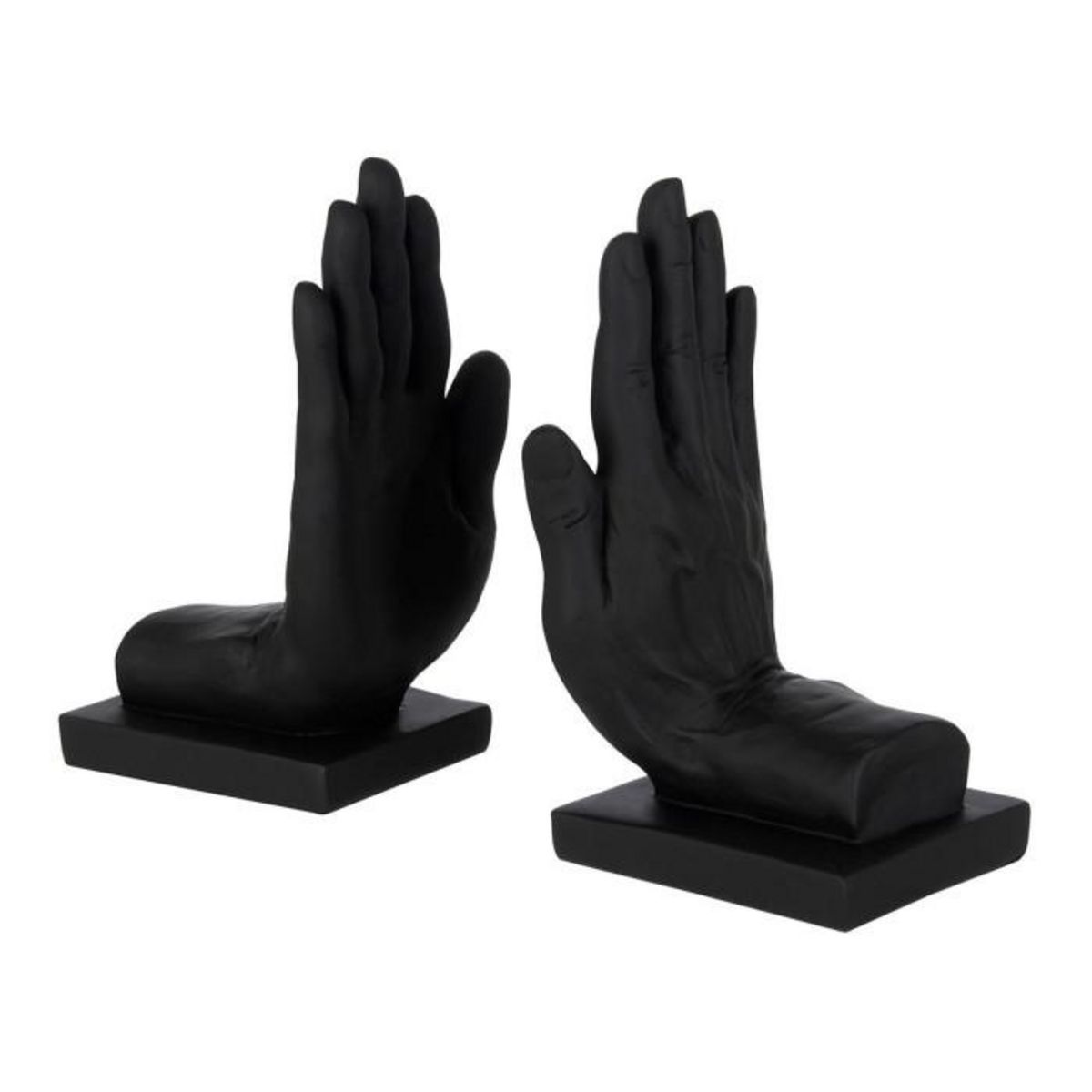 Paris Prix Lot de 2 Serre-Livres  Mains  22cm Noir