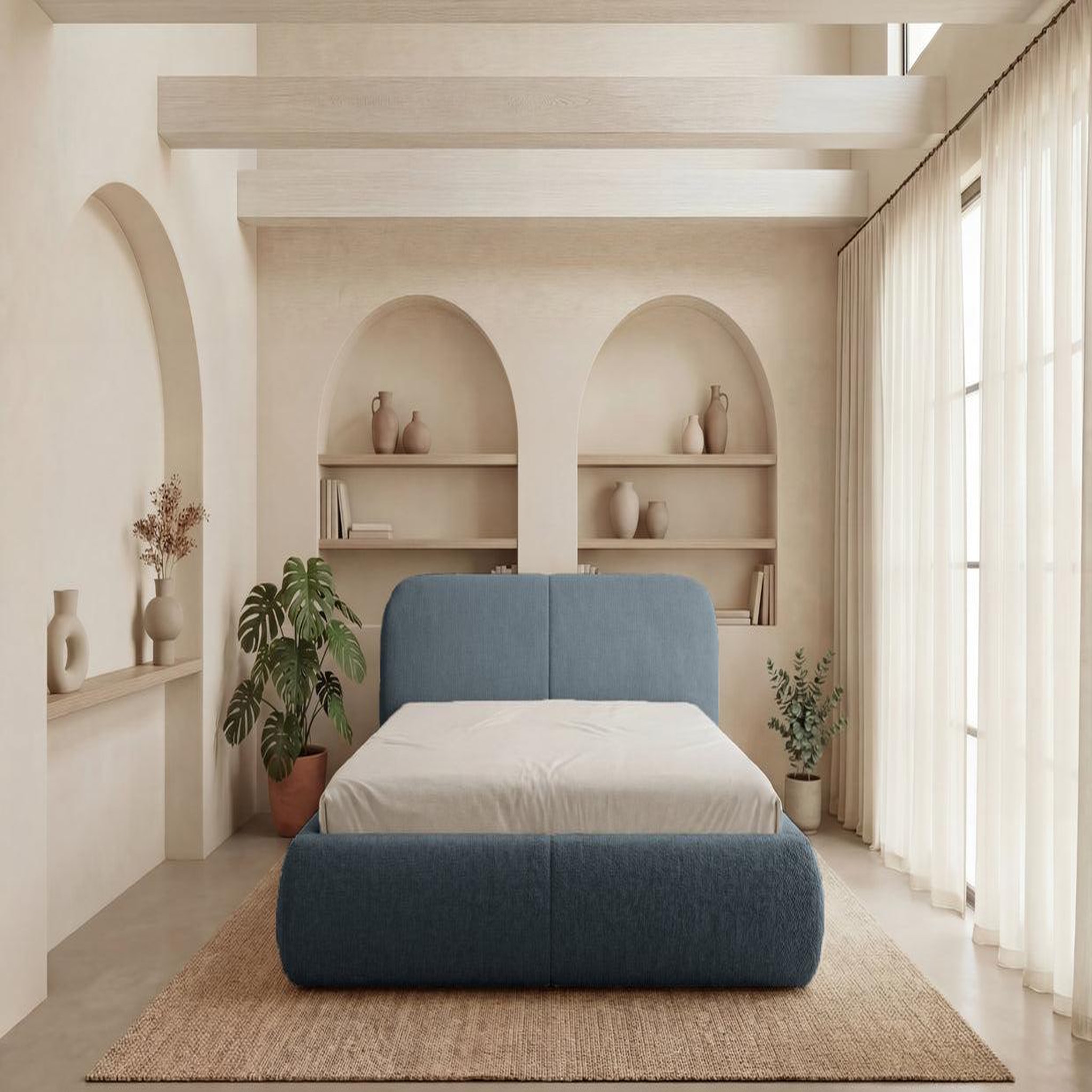 Voir la diapositive 5 : CASANOVA PARIS Delora - lit coffre tissu chenille
