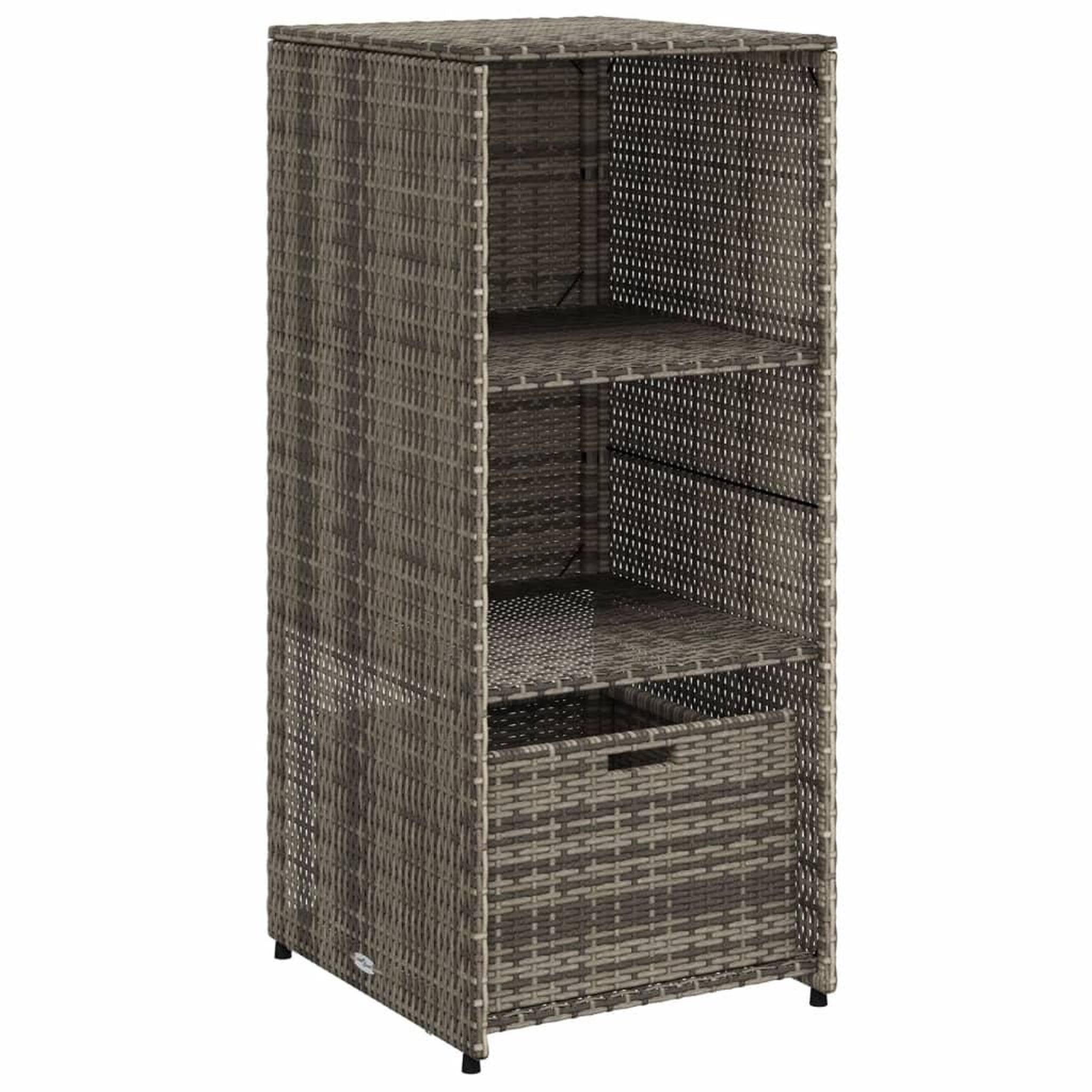 Voir la diapositive 2 : VIDAXL Armoire de rangement de jardin gris 50x55x115 cm resine tressee