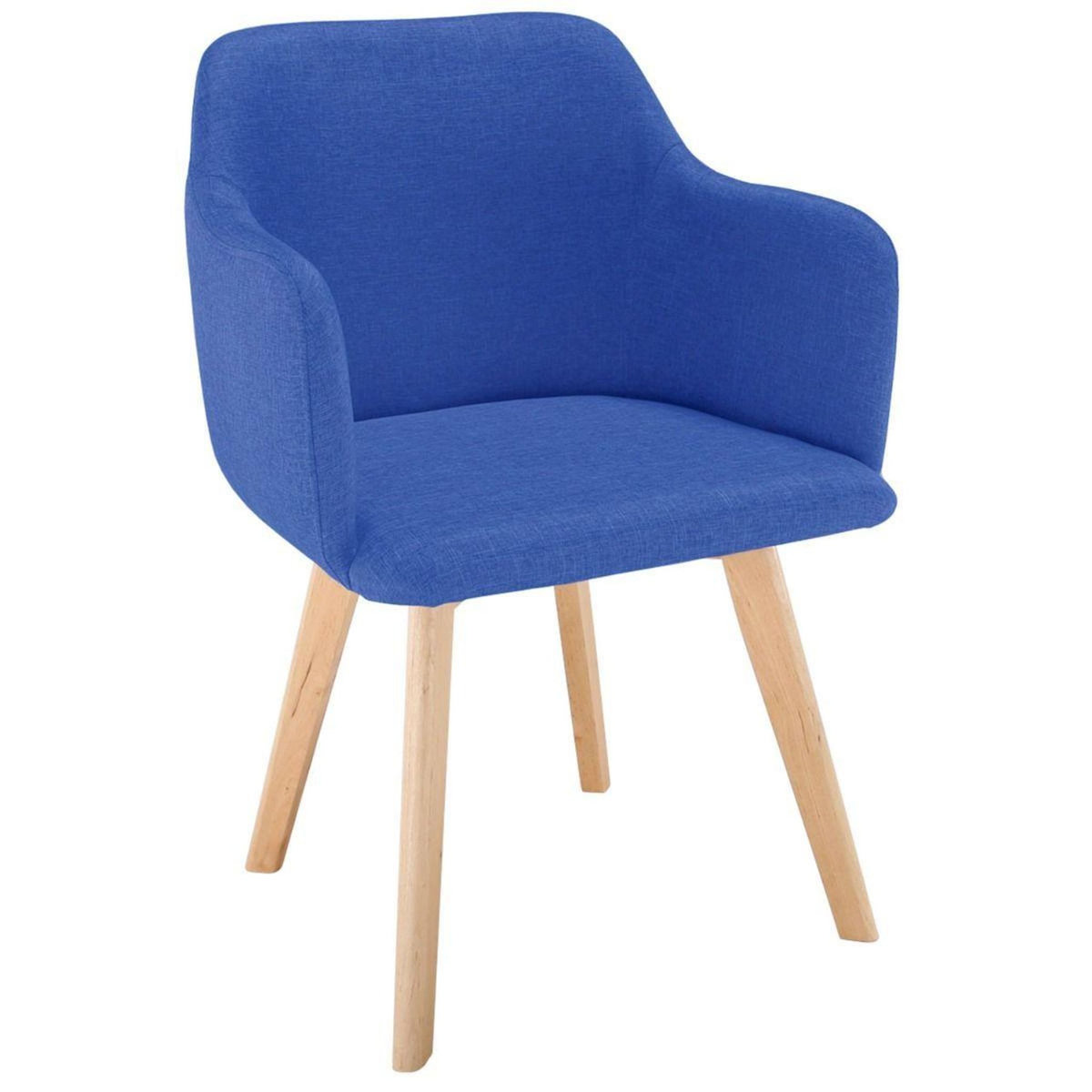 Paris Prix Chaise Scandinave en Tissu  Sweet Color  76cm Bleu