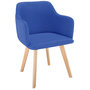 Voir la diapositive 1 : Paris Prix Chaise Scandinave en Tissu  Sweet Color  76cm Bleu