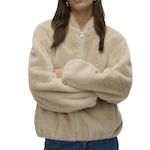 Vero Moda Veste Fausse Fourrure  Femme Vero Moda Jaliga. Coloris disponibles : Beige