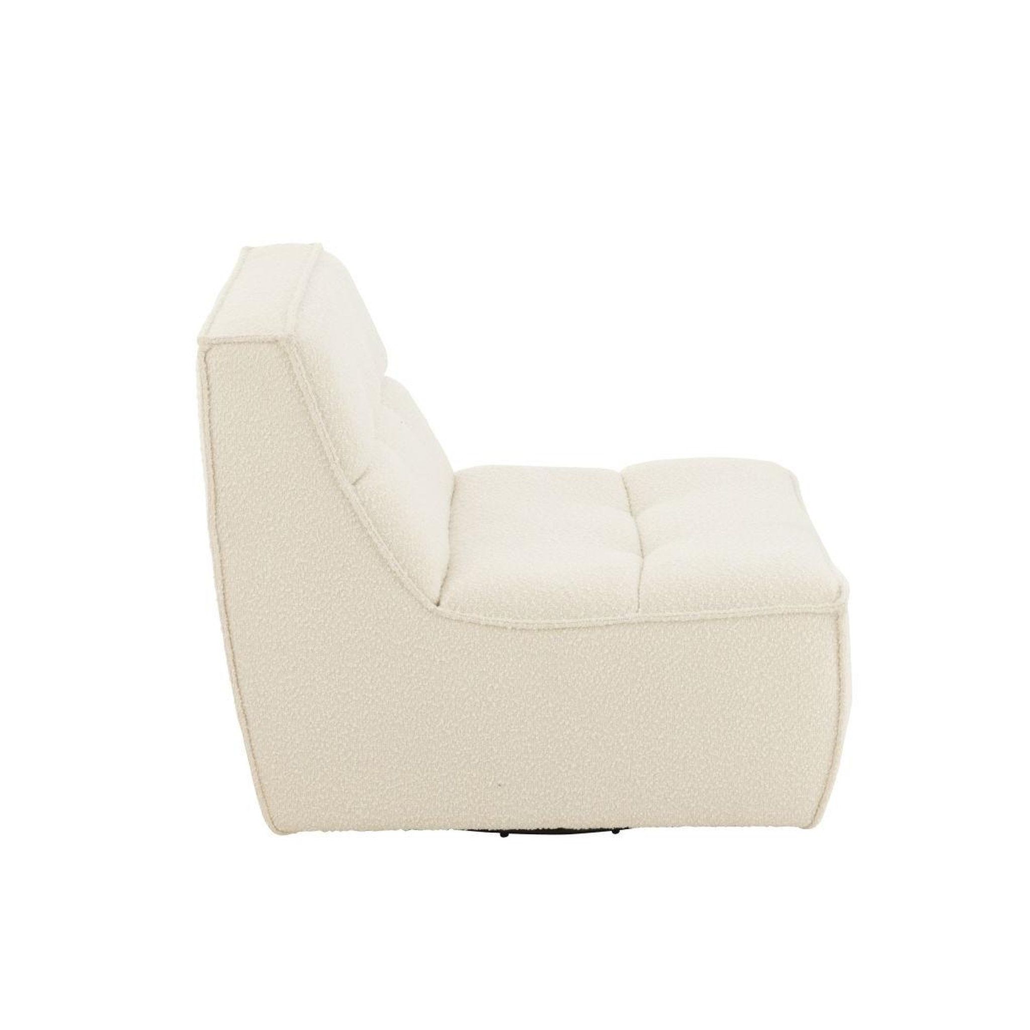 Voir la diapositive 3 : J-LINE Fauteuil pivotant  cosy  97cm écru