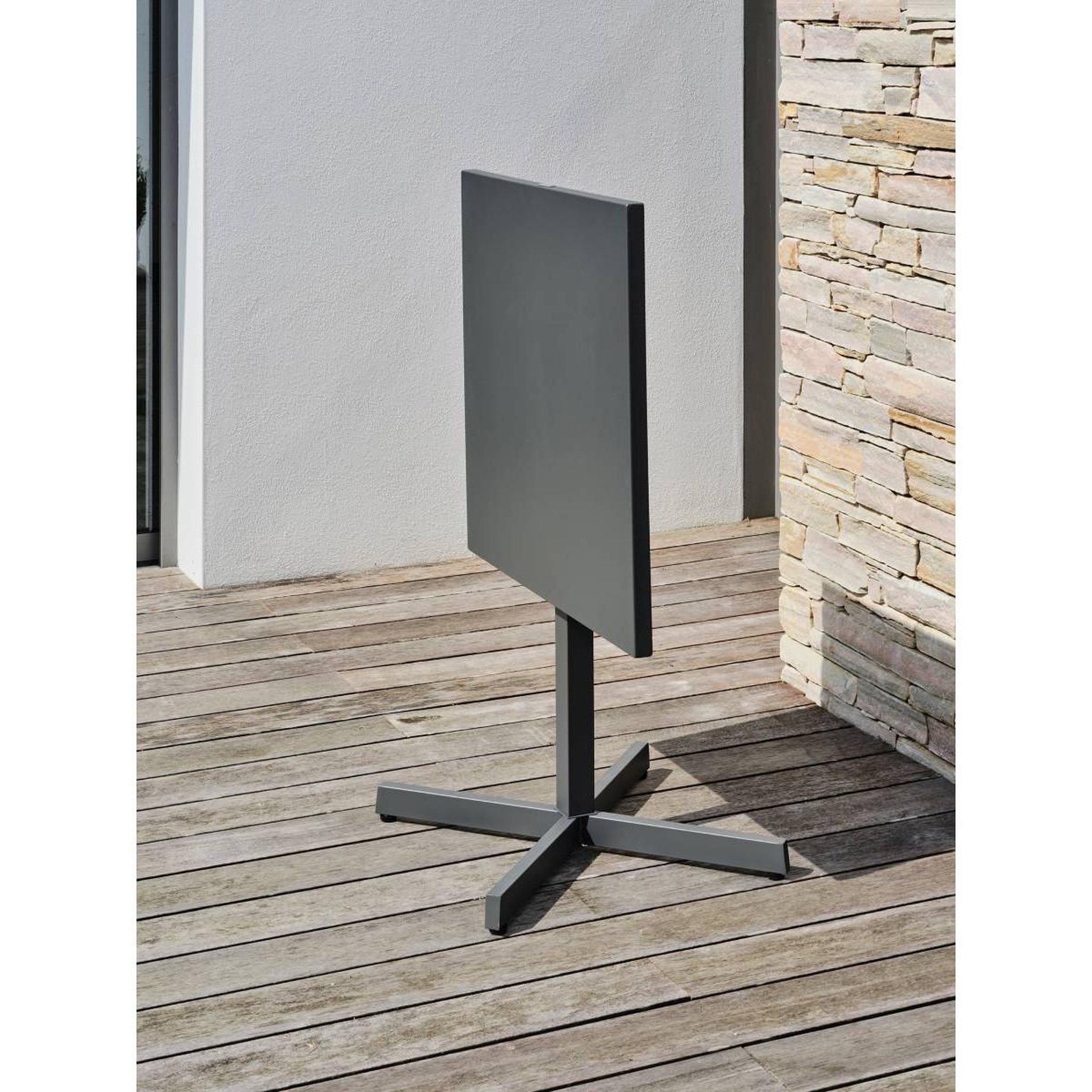 Voir la diapositive 3 : Paris Prix Table de jardin pliable  louise  74cm anthracite